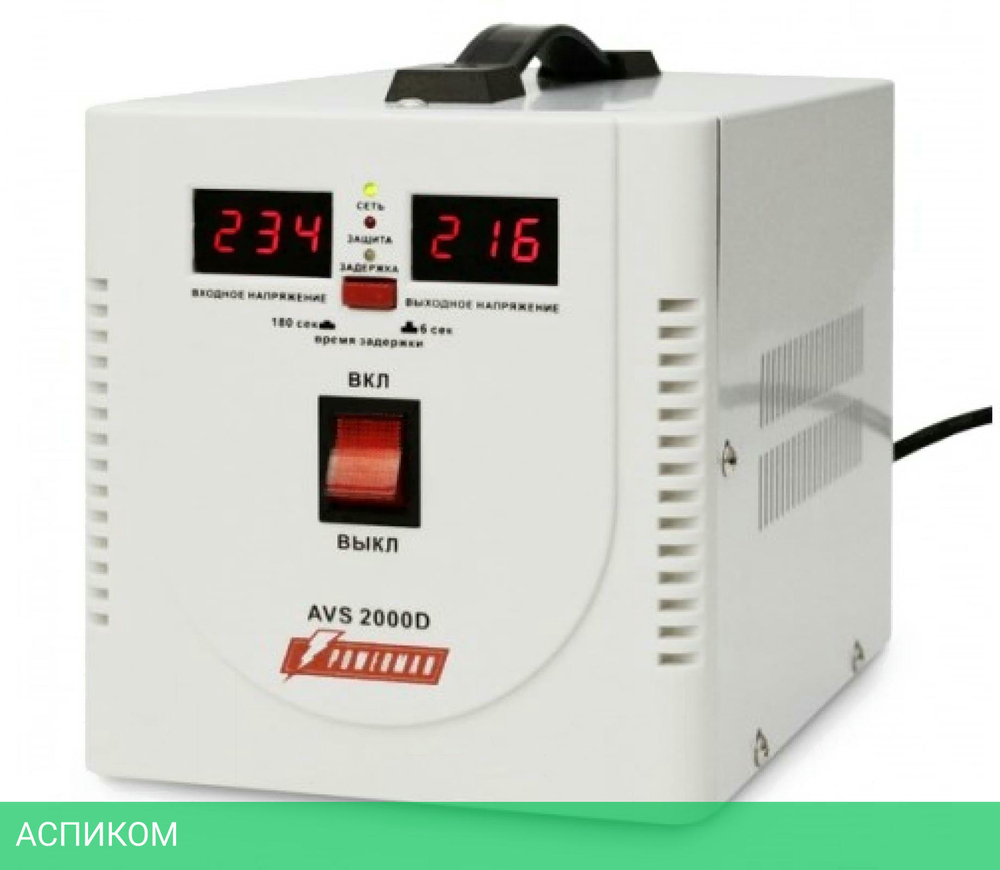 Стабилизатор напряжения PowerMan AVS 2000D White