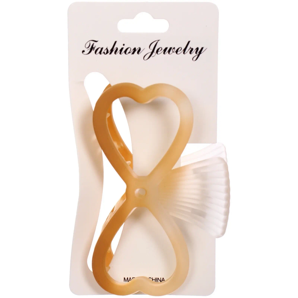 Заколка-краб для волос «Мон Ляруш», бантик, микс 6 цветов, 9,5см (Блистер)