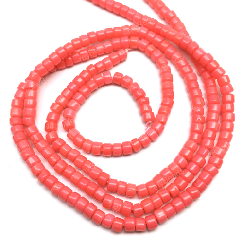 Коралл ок.4х3 мм, бусины (нить)