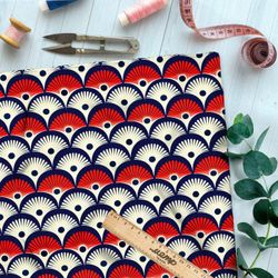 Ткань премиум атлас геометрический танец