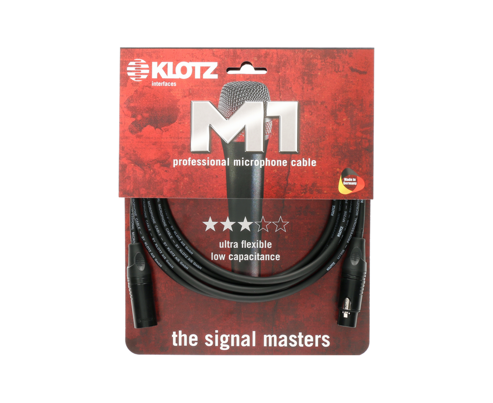 KLOTZ M1 K M1 Mic Cable bk 15m XLR 3p. F/M