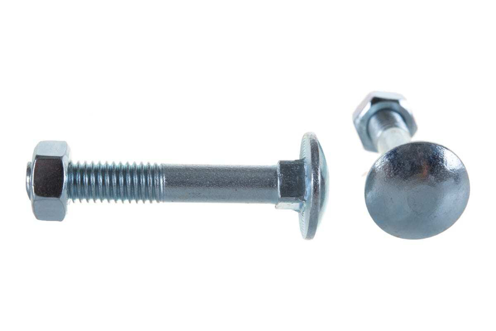 БОЛТ МЕБЕЛЬНЫЙ ELEMENT DIN603 С ГАЙКОЙ ОЦИНК 8Х50 4ШТ 2138