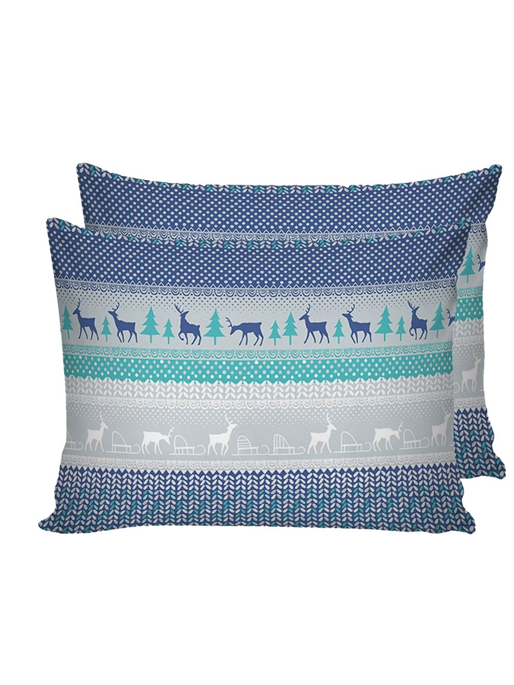 Постельное белье Сказка "Скандинавия/Вязание" 2-спальный Наволочка 50х70 см 2 шт Простынь на резинке 160х200 см Пододеяльник 175х215 см, перкаль