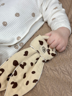 Комбинезон швы наружу на молнии Лапки Рубчик Экрю RinaAmari