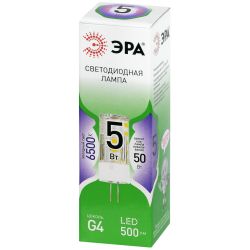 Лампа светодиодная ЭРА GREEN LINE LED G4-JC-5W-865-12V GL 5Вт капсула 12В холодный свет G4 | Лампы cветодиодные Капсульные (G4, G9)