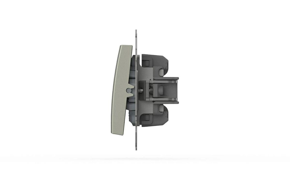 Переключатель В Рамку Двухклавишный Кремовый IP20 10А 250В ZENA VEGA EL-BI арт. 609-010300-211