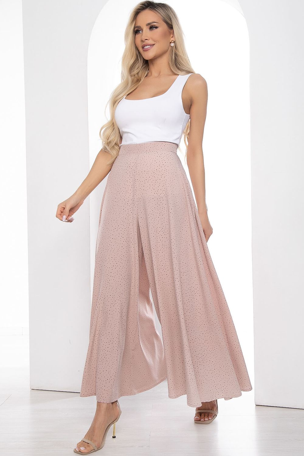 Брюки Камелия (беж/горох) Б10254 LT Collection