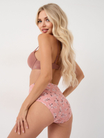 Высокие бесшовные трусики нежной расцветки (Размер: XL) (Цвет: бежевый)