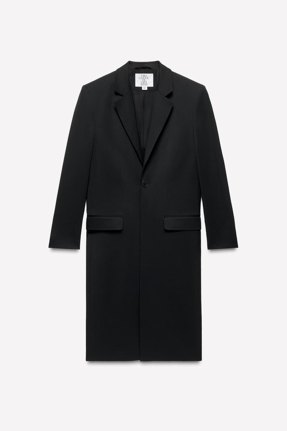 ZARA X LUDOVIC DE SAINT SERNIN КЛАССИЧЕСКОЕ ПАЛЬТО, ЧЕРНЫЙ