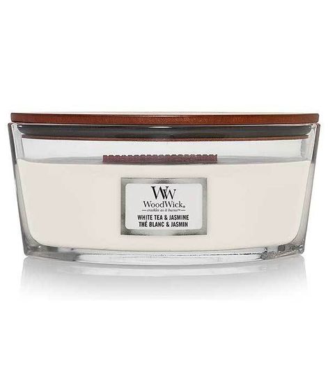 Белый чай и жасмин, ароматическая свеча эллипс, WoodWick