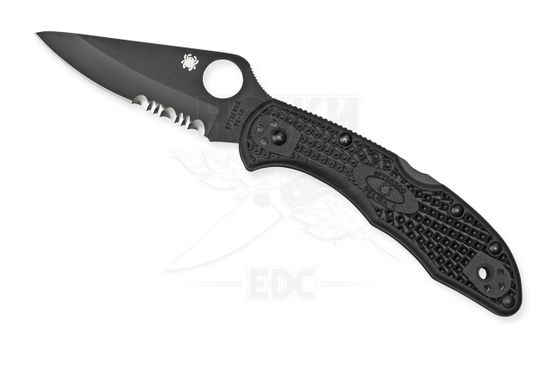 Складной нож Spyderco Delica C11PSBBK c клинком из стали VG-10, рукоять FRN