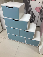 Комод Лесенка МДФ белый/ниагара