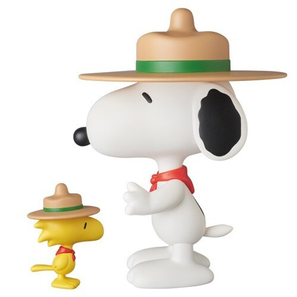 MEDICOM TOY VCD BEAGLE SCOUT SNOOPY & WOODSTOCK