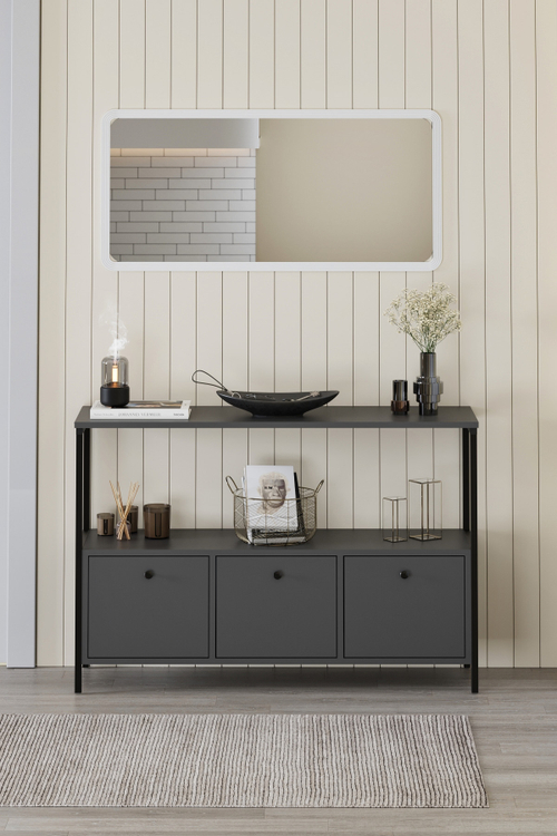 Консоль с откидной дверцей - антрацит