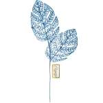 Ветка декоративная «Южная зима» 62 см, Голубой