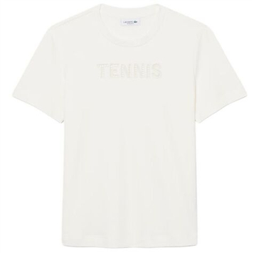 Женская теннисная футболка Lacoste Roland-Garros Edition Graphic - white