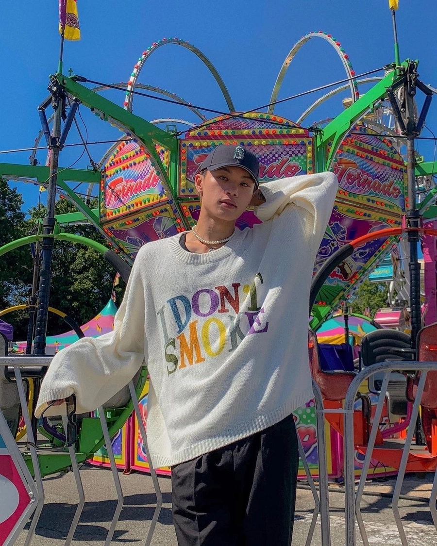 [FROM MOSCOW] Свитер DONSMOKE "Rainbow Logo" Oversized Knitted Sweater