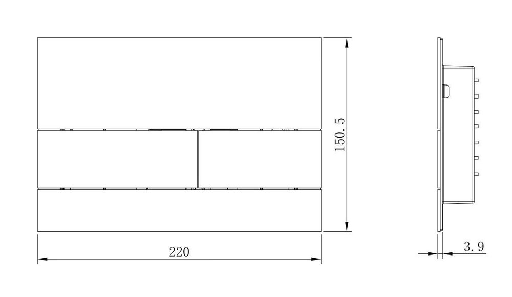 Кнопка для инсталляции, нерж.сталь COPPER BRUSHED