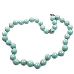 Бусы "Келли" бирюза бледно-голубая асс.