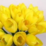 Цветы искусственные «Нежные тюльпаны» букет 20шт 23см желтые