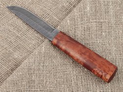 Нож Ханты-Манси, Дамасская сталь, рукоять мореная карельская берёза