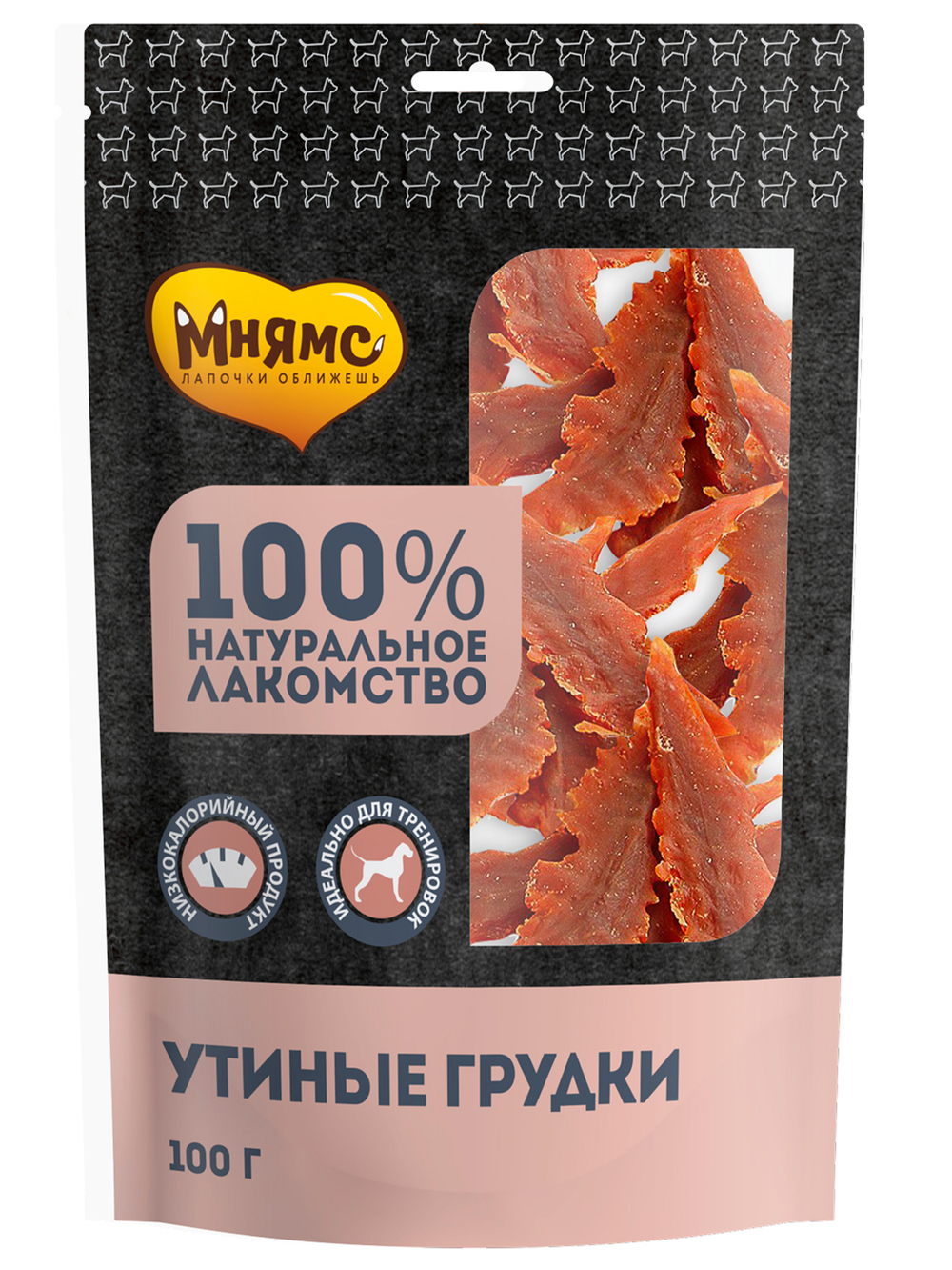 Лакомство Мнямс для собак утиные грудки 100 г