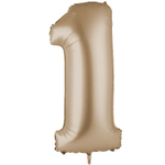 Шар фольгированный Цифра 1 101 см (Бежевый)