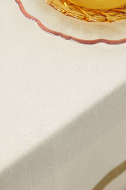 ZARA HOME ХЛОПЧАТОБУМАЖНАЯ СКАТЕРТЬ С ОКРАШЕННЫМИ НИТЯМИ, ЗЕЛЕНЫЙ