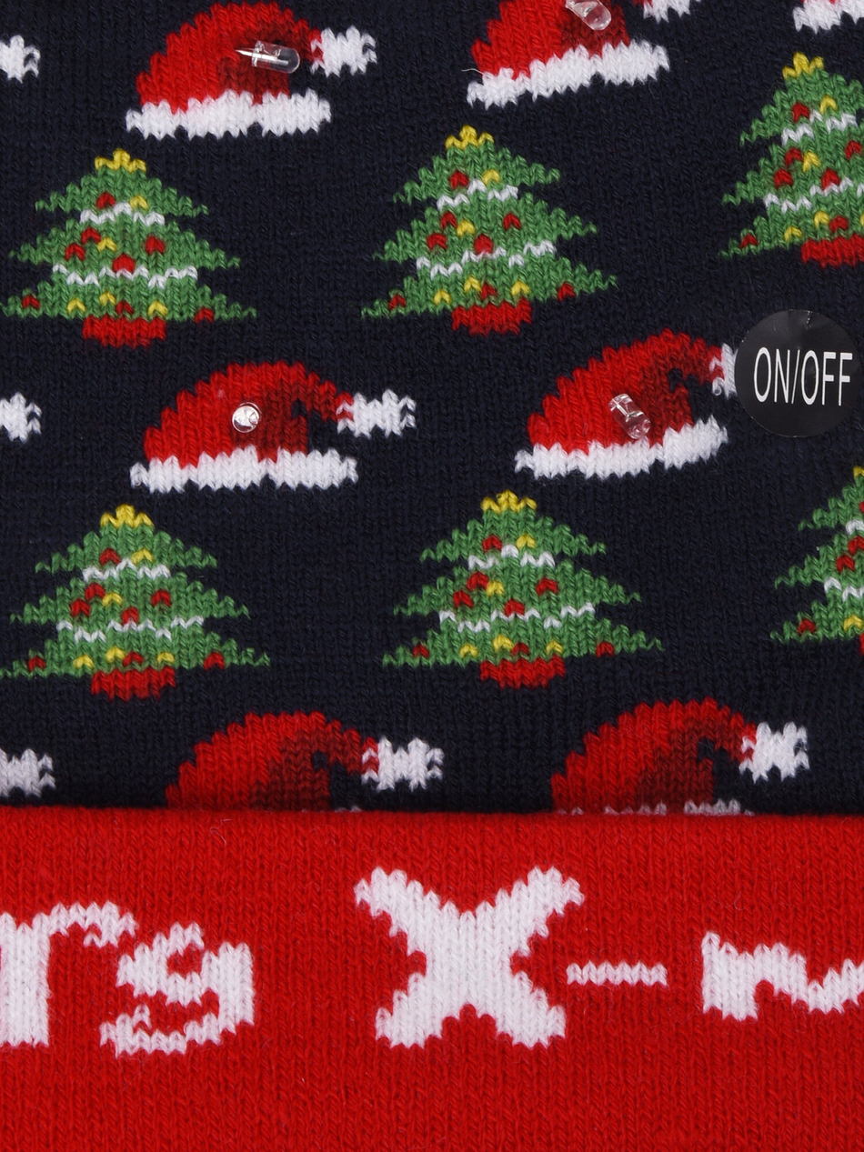 Шапка новогодняя со светодиодными лампочками.