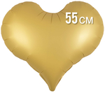 Сердце желтое матовое фольга 55 см