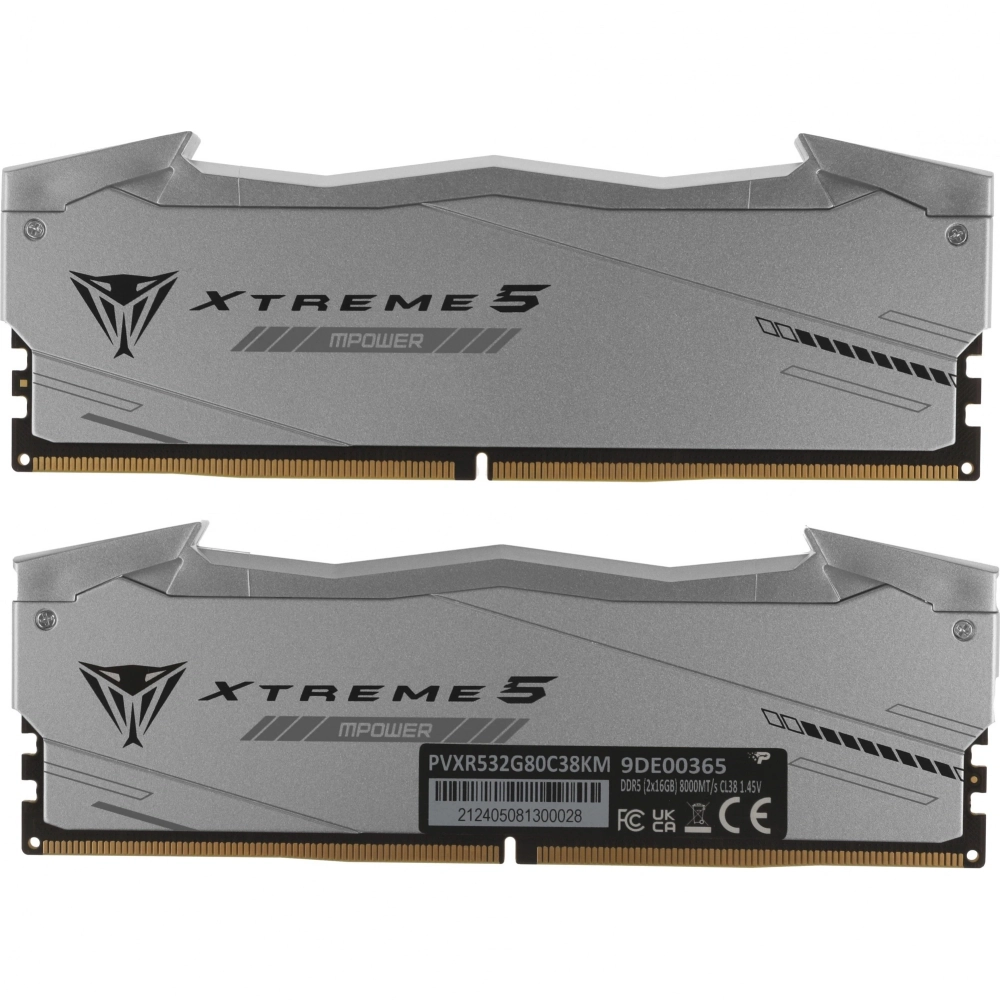 Память оперативная Patriot DDR5 2x16GB 8000MHz Viper Xtreme 5 RGB RTL Gaming (PVXR532G80C38KM)