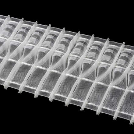 Шторная лента Oz-Is арт. 4372МP вафельная складка, коэф сборки 1:2,5, цвет прозрачный (ширина 150 mm)