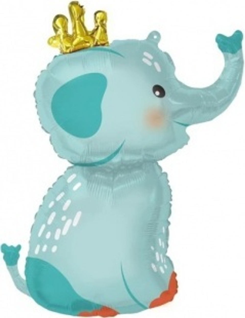 Шар (39""/99 см) Фигура, Слоненок в короне, 1 шт. Г049