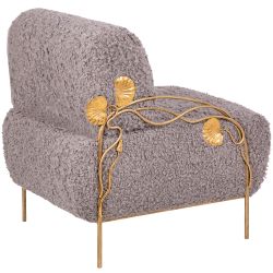 Кресло Нимфея Серый Бронза