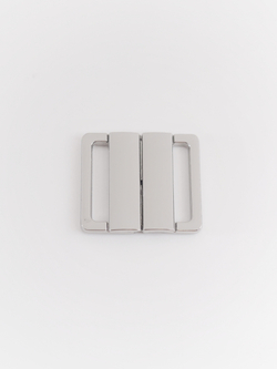 Застежка для купальника серебро металлическая ширина 20 мм