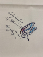 Скатерть дорожка. 40х140см (Германия)100% полиэстер БАБОЧКИ