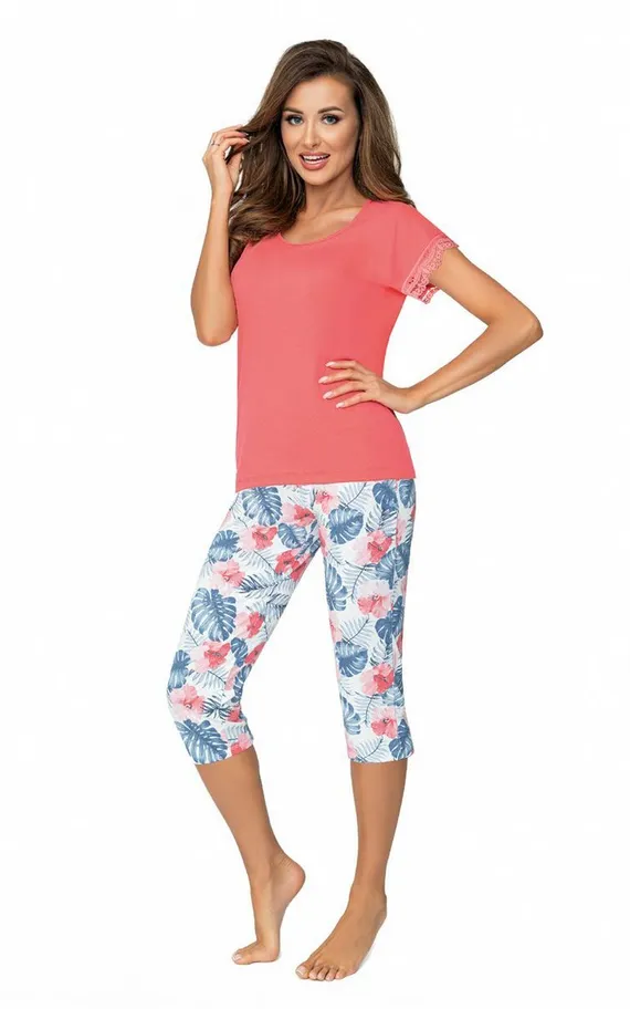 MILA CORAL 3/4 Пижама женская со штанами
