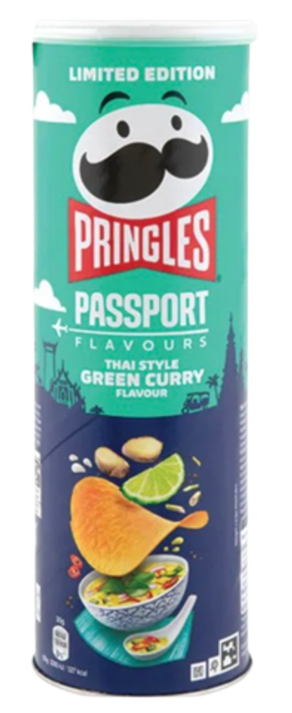 Чипсы Pringles Super со вкусом зеленого карри