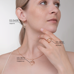 Подвеска «Цветущее дерево» из красного золота с фианитами