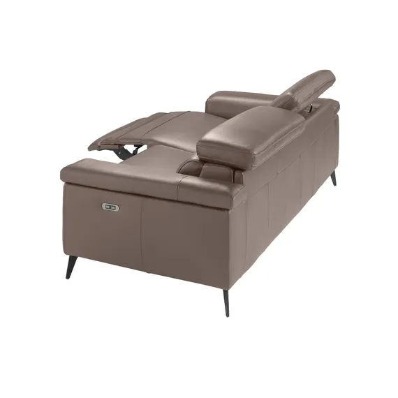 Трехместный диван с реклайнером Angel Cerda 5319-3P, бежевая кожа