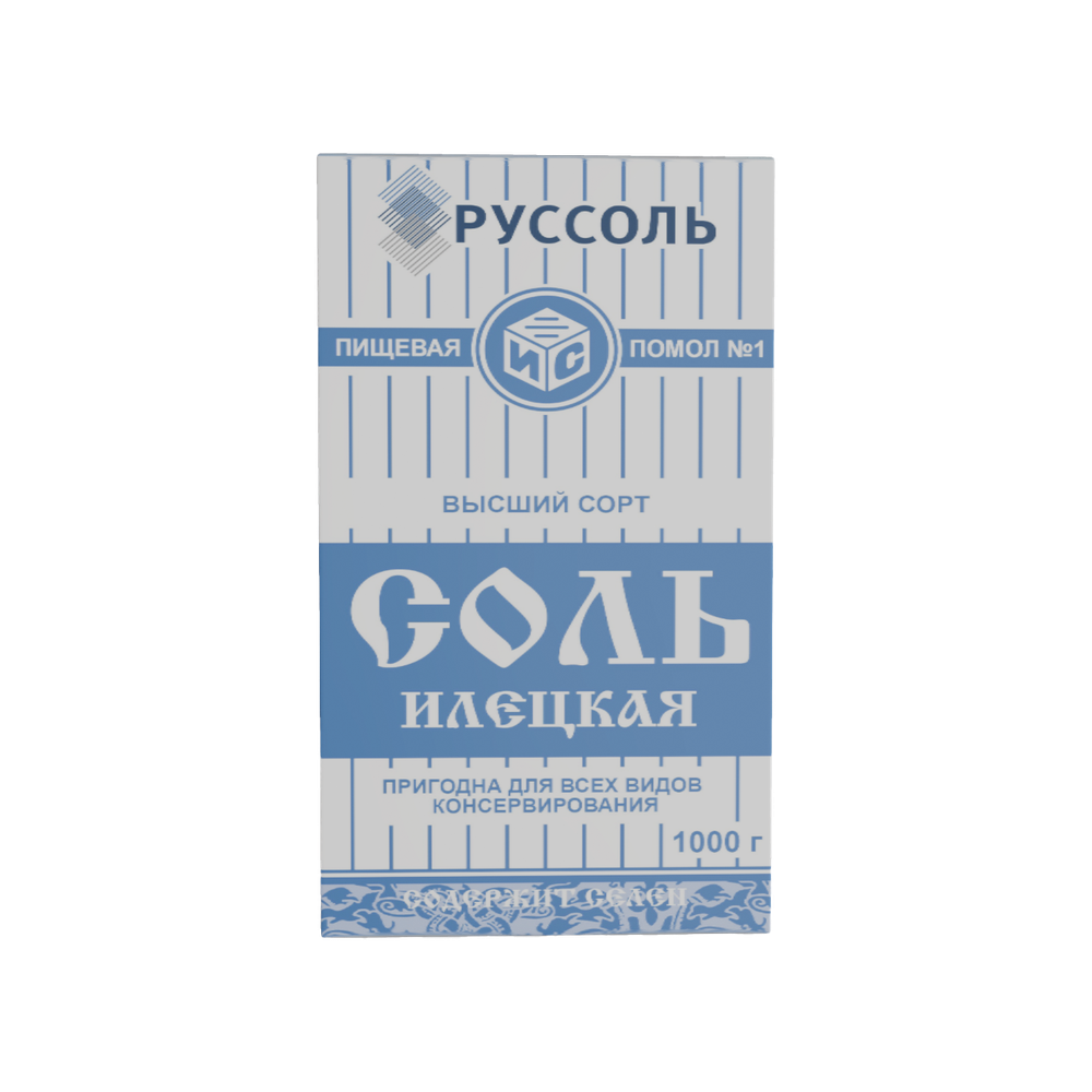 Соль Илецкая фас. помол №1 высш.сорт 1кг/21шт