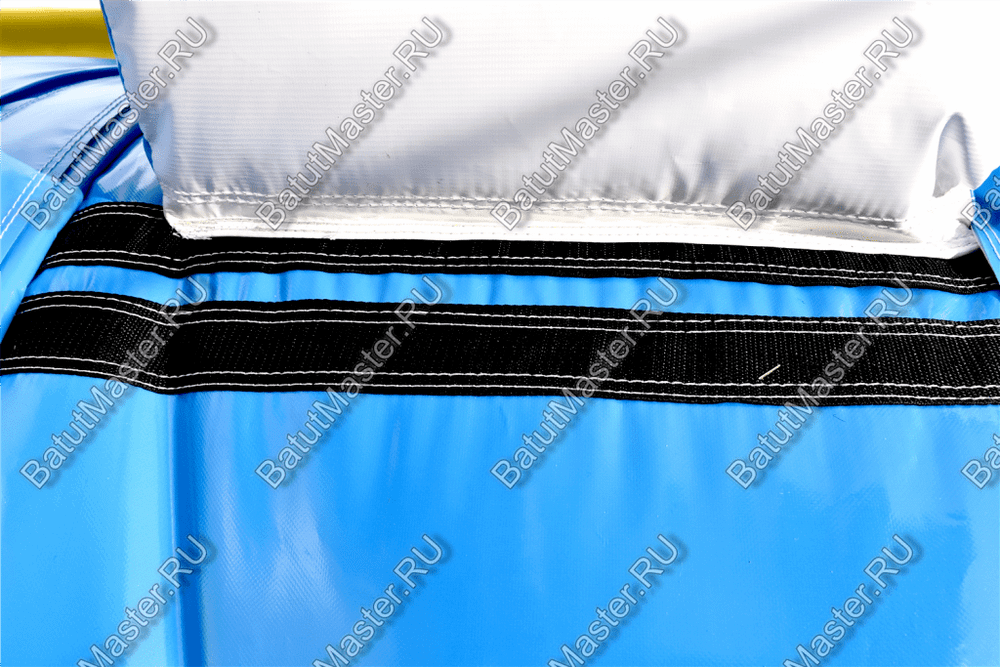 Коммерческий надувной батут-горка "Дракон" 10*5*8 м,без шипов сине-белый