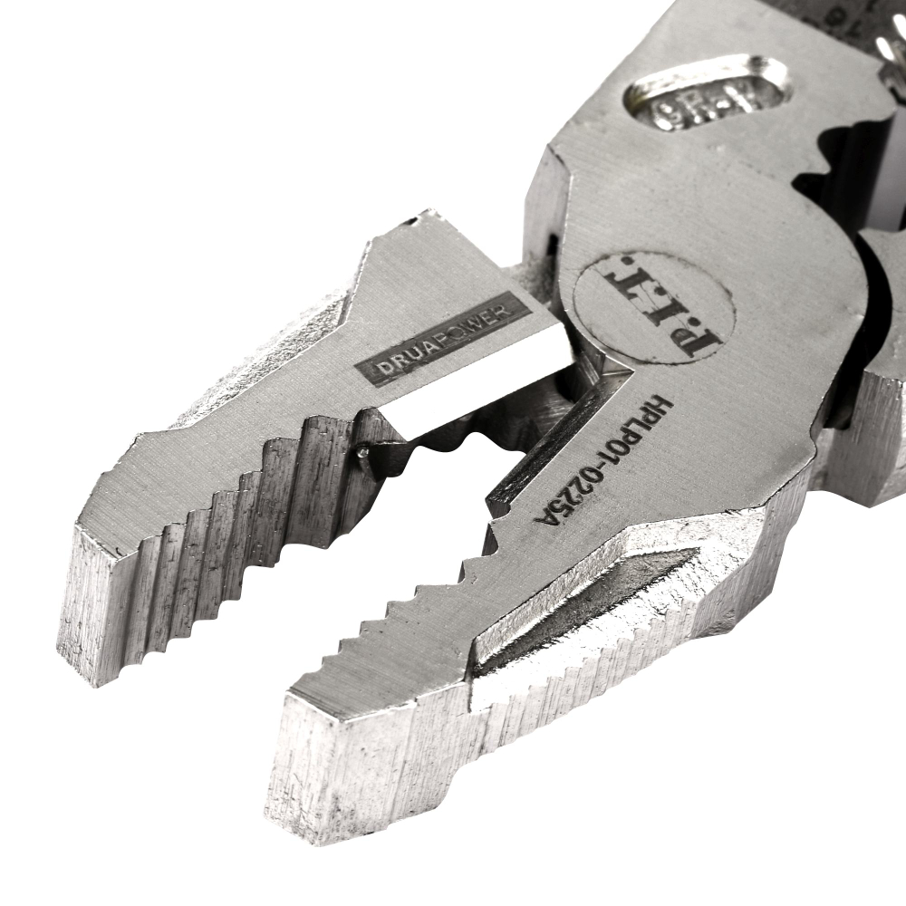 Плоскогубцы многофункциональные усиленные P.I.T. DRUA HPLP01-0225A (225мм, 6в1, эксцентрик, никель)