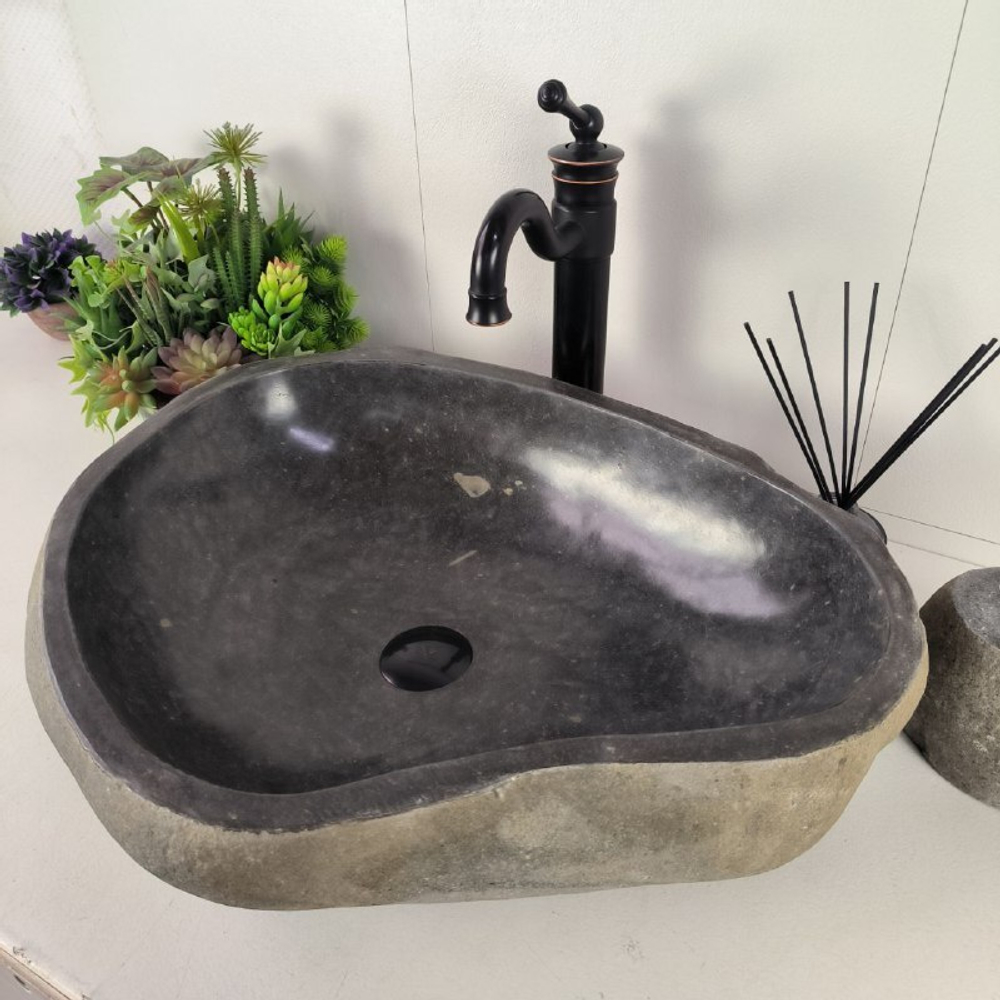 Раковина из речного камня RS-62063 (59*46*15)