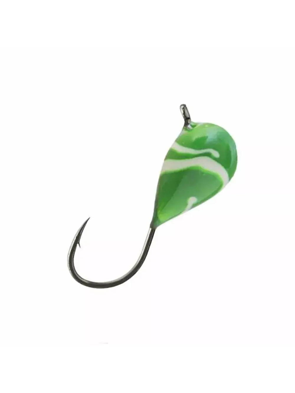 Мормышка вольфрамовая КАПЛЯ С УШКОМ, green, 10 шт 1,9 г