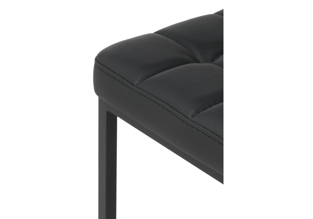 Барный стул Лофт кожзам d6 / черный матовый