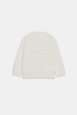 ZARA КАРДИГАН С РУКАВОМ 3/4, СВЕТЛО-БЕЖЕВЫЙ