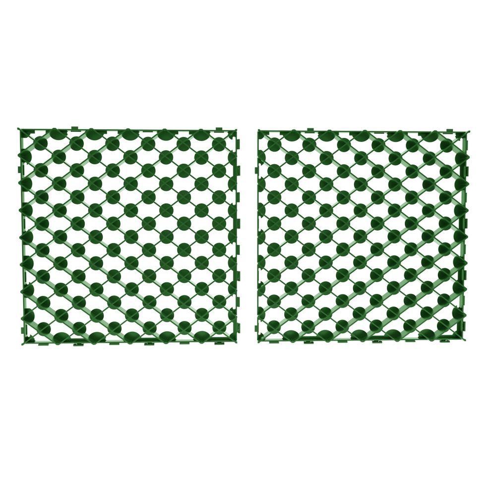 Решетка газонная Gidrolica Eco Pro РГ-60.60.4 – пластиковая, зелёная