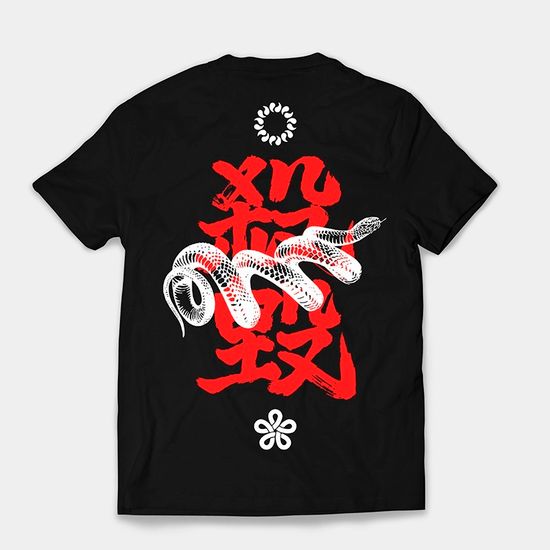 Футболка КУЛЬТУРА oversize "Tokyo snake" (черный)