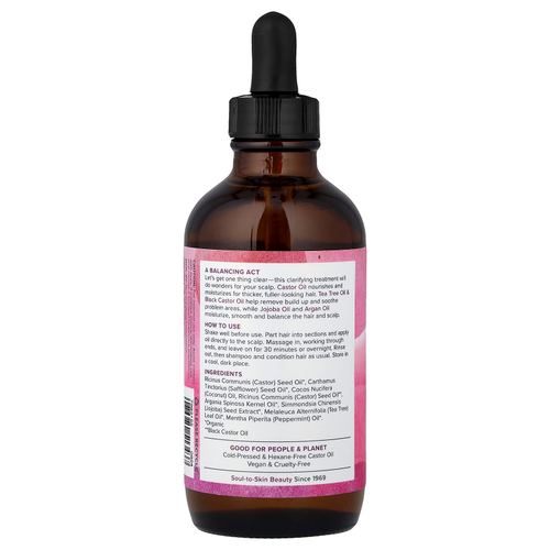 Heritage Store, касторовое масло и чайное дерево, очищающее средство для кожи головы, для всех типов волос, 118 мл (4 жидк. унции)